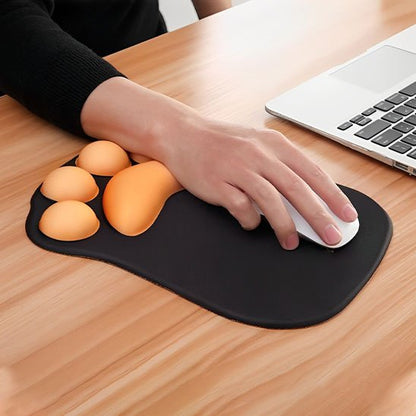 Tapis de souris avec repose poignée empreinte de chat bureau concentration