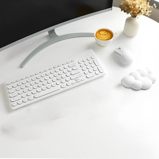 Tapis de souris blanc clavier décoration 