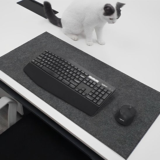 Tapis de souris XXL gris Antidérapant Protection pour clavier et souris bureau domicile