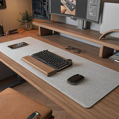 Tapis de souris XXL gris Antidérapant Protection pour clavier et souris bureau administratif